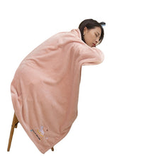 Load image into Gallery viewer, Nap Blanket Solid Color Air Conditioning Blanket Thickened by Embroidery Pattern Student Blanket
