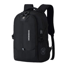Load image into Gallery viewer, Backpack Swiss Black  Men's  Leisure Business Travel Large Capacity Student Schoolbag Men's Computer Bag
