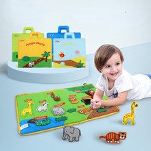 Lade das Bild in den Galerie-Viewer, 1-3 Years Old Baby Fabric Sticky 3D Tear-Proof Cloth Book Parent-Child Interactive Educational Toys
