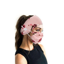 Lade das Bild in den Galerie-Viewer, 2Pcs/Set Women Fashion Button Nurse Headband Facemask Holder Sport Sweatband Headband Yoga Gym Stretch
