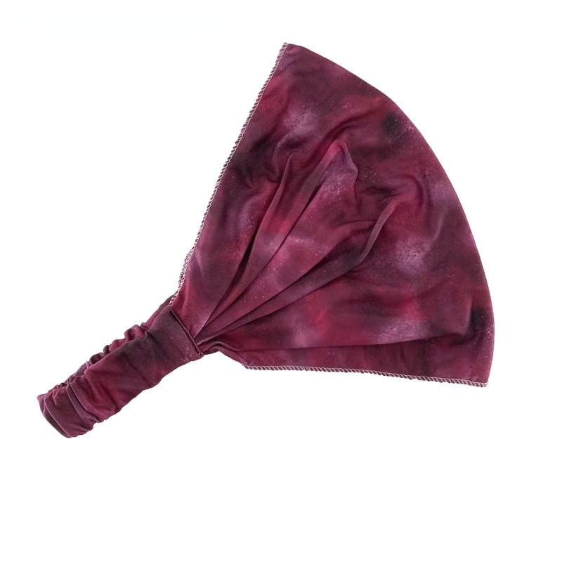 3PCs Milk Silk Stretch Extra Wide Version Elastic Tie-Dye Headband Women Sports Yoga Headband