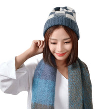 Load image into Gallery viewer, Warm Winter Knit Beanie Hats Fashion Color Contrast Plaid Autumn and Winter New Cute Men and Women Ear Protection Wool Unisex
