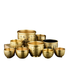 Lade das Bild in den Galerie-Viewer, Ashtray Rice Pot Cornucopia Fortune Pot Desktop Small Copper Ornaments Copper Incense Burner Copper Cylinder Batch
