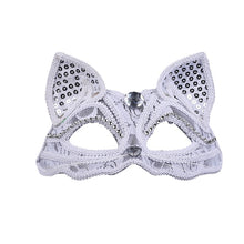 Lade das Bild in den Galerie-Viewer, 2x Halloween Xmas Christmas Gifts Decoration Makeup Dance Mask Animal Half Face Cat Mask
