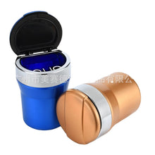 Load image into Gallery viewer, Ashtray Multifunctional Stainless Steel Metal Liner LED Removable Washable Car Supplies Creative
