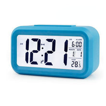 Load image into Gallery viewer, Smart Multi-Function Alarm Clock LED Display Rechargeable/Battery Color Alarm Clock
