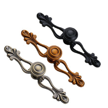 Lade das Bild in den Galerie-Viewer, 2pcs Retro Antique Bronze European Drawer Handle Country Furniture Black Kitchen Cabinet Handles Knobs Door
