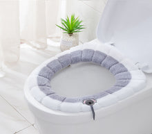 Load image into Gallery viewer, 3pcs Toilet Seat Cover Pads Cushion  Cushion Universal Plush    Autumn and Winter Warm and Cute Knitted
