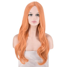 Load image into Gallery viewer, Women Wig Medium Long Curly Hair Big Wave Solid Color Head Cover W170
