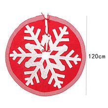 Lade das Bild in den Galerie-Viewer, 1Pc Christmas Tree Carpet Xmas Tree Skirt Gift Holiday Round Red Xmas Decor
