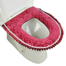 Load image into Gallery viewer, 3pcs Toilet Seat Cover Pads Household Flannel Thicker  Zipper Velcro Fastener
