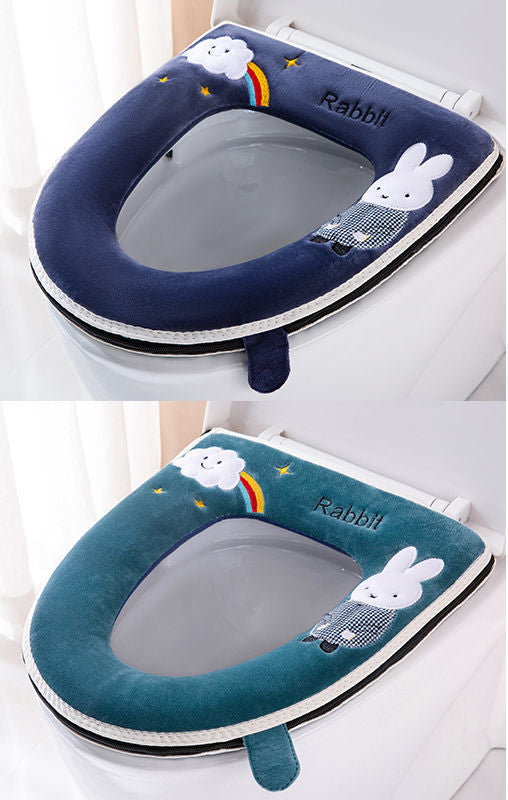 3pcs Toilet Seat Cover Pads Home    Winter    Closestool Cushion Cartoon Cute