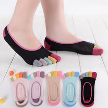 Lade das Bild in den Galerie-Viewer, 2 pair Cute Harajuku Colorful Toes Socks Low Cut Ankle Sock
