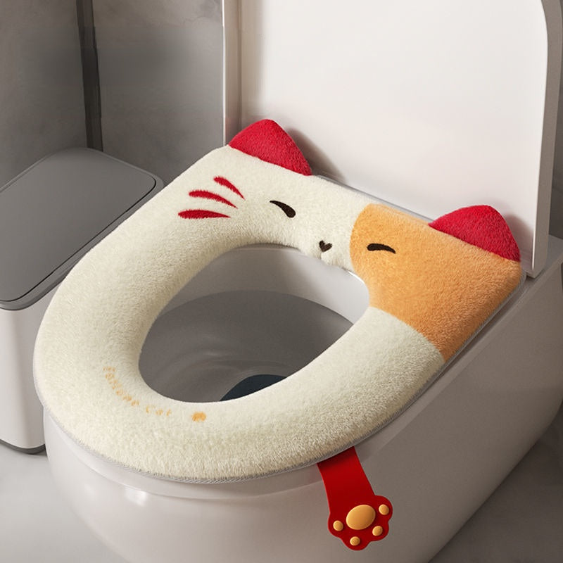 3pcs Toilet Seat Cover Pads Cushion Four Seasons Household   Cute   Thicker Winter