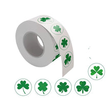 Load image into Gallery viewer, 2x500pcs Christmas Xmas St. Patrick&#39;s Day Four-Leaf Clover Irish Envelope Stationery Gift Sticker tape
