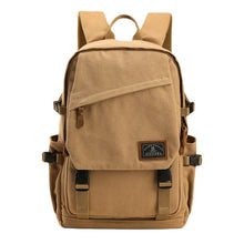 Load image into Gallery viewer, Backpack Men's Canvas with Lid Travel Backpack Female Lightweight Schoolbag Middle School Students

