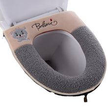 Load image into Gallery viewer, 3pcs Toilet Seat Cushion Household Extra Thick B Hle Plush Four Seasons
