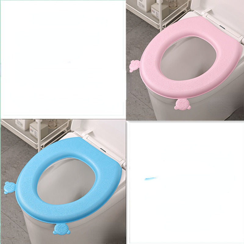 3pcs Toilet Seat Cover Pads Household   Four Seasons Happy Day Washer Non-Silicone