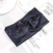 Lade das Bild in den Galerie-Viewer, 2pcs Fashion Female Knots Bow Hair Band Shiny Solid Color Velvet Headband Press Hair Headdress
