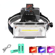 Load image into Gallery viewer, Head lightHead light Cob Strong Charging Headlight Outdoor Lighting Led Camping Night Fishing Riding Head-Mounted Headlight
