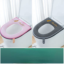 Load image into Gallery viewer, 3pcs Toilet Seat Cover Pads Thicker  Pad Household Autumn and Winter Plush Four Seasons    Washable  Cushion
