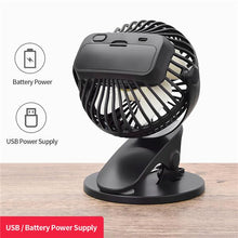 Load image into Gallery viewer, 360° Portable Camping Fan USB Battery Clip On Mini Desk Office Fan
